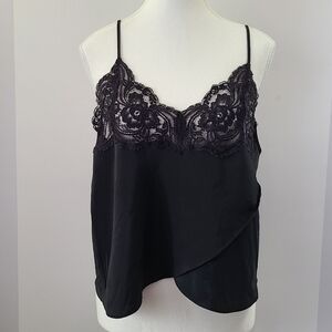 Love Lines vintage lace trimmed camisole, size L (PTP 19")